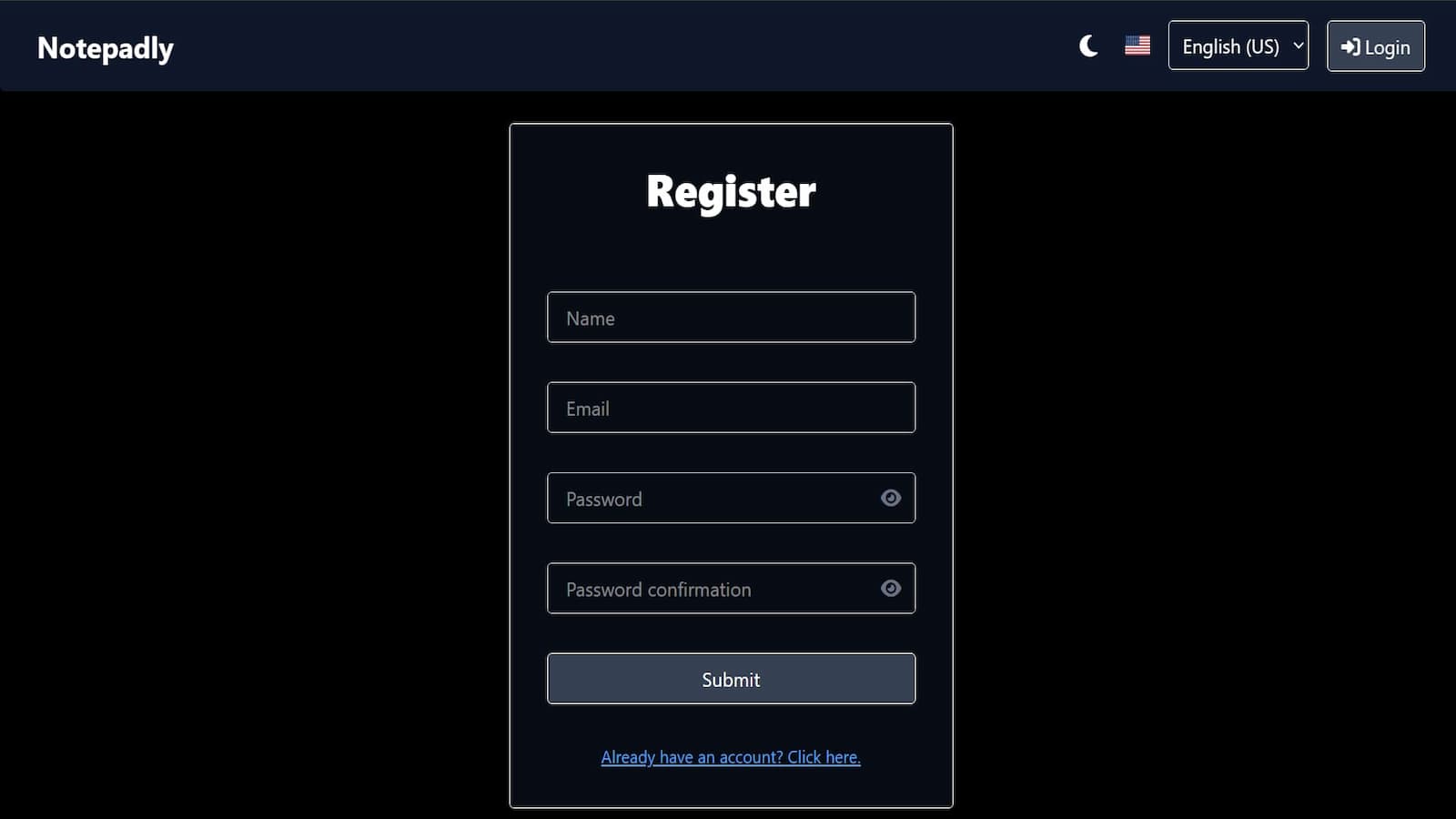 Register Page Register Page