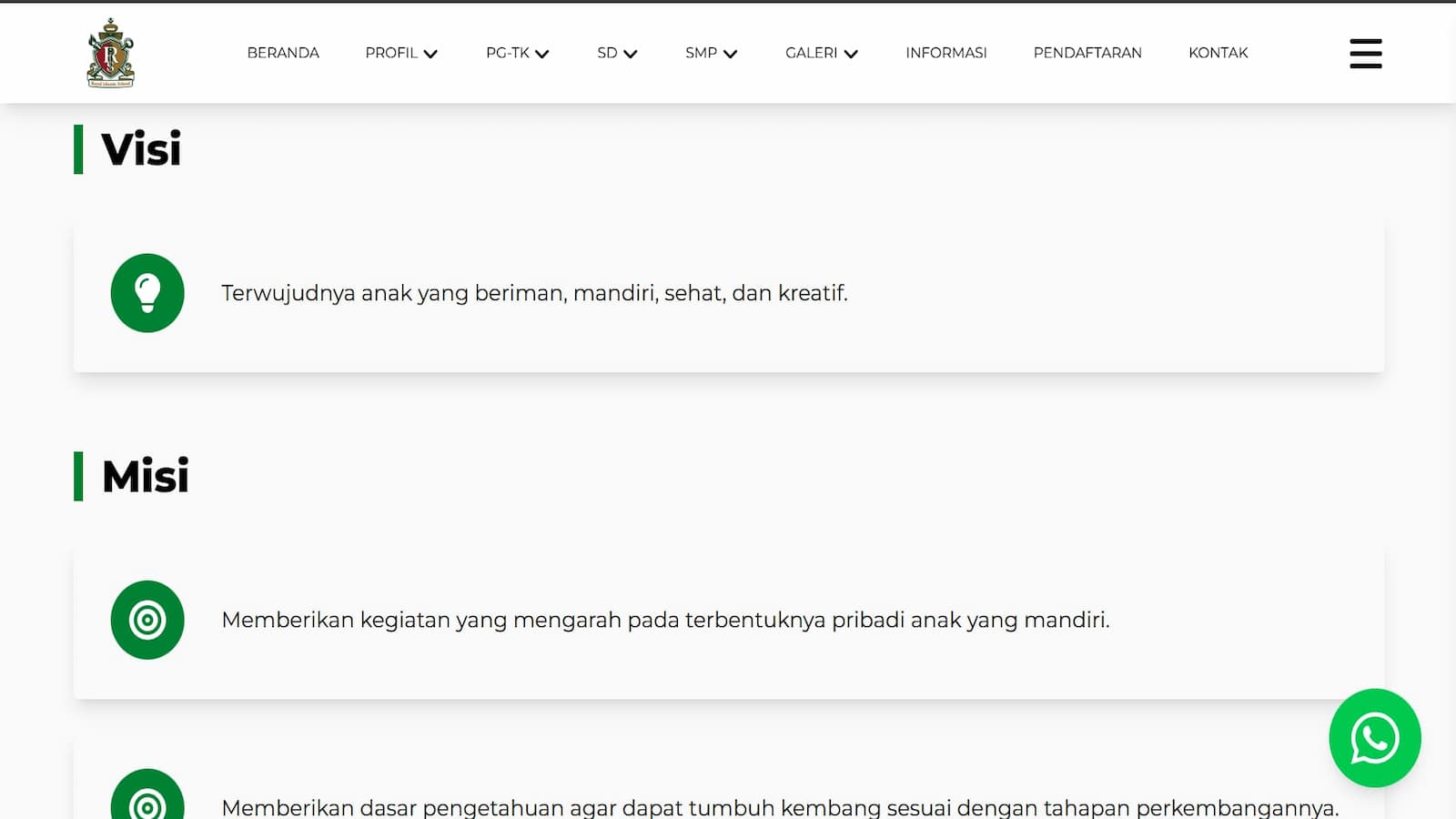 Vision Mission Page