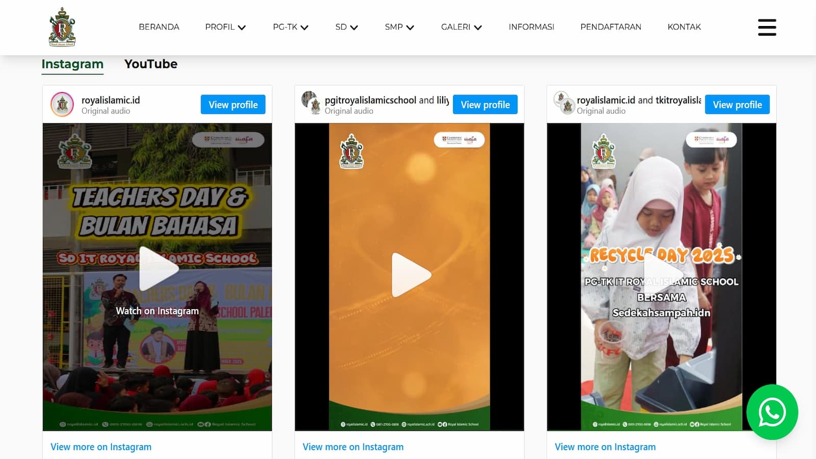Gallery Video Page
